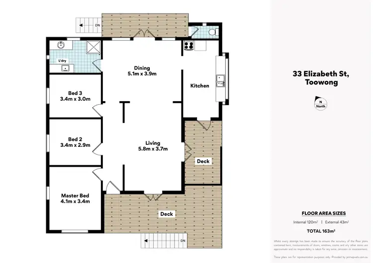 Floorplan of Homely house listing, 33 Elizabeth St, Toowong QLD 4066