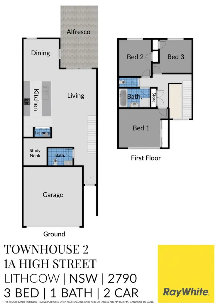 Floorplan of Homely townhouse listing, 14/1A High Street, Lithgow NSW 2790
