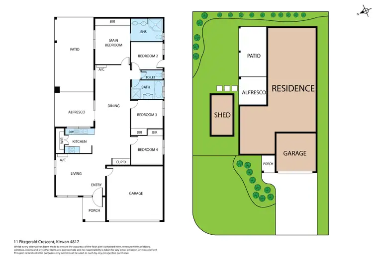 Floorplan of Homely house listing, 11 Fitzgerald Crescent, Kirwan QLD 4817