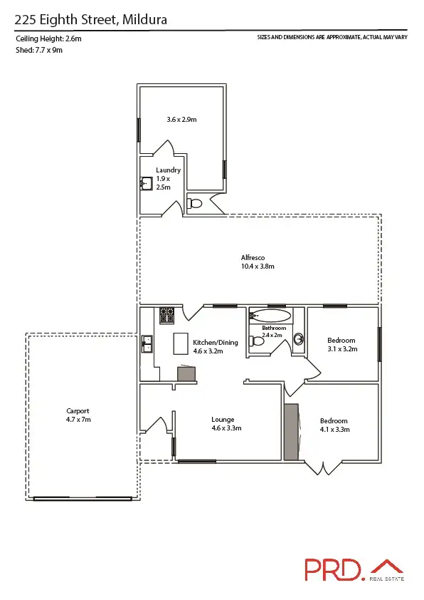 Floorplan of Homely house listing, 225 Eighth Street, Mildura VIC 3500