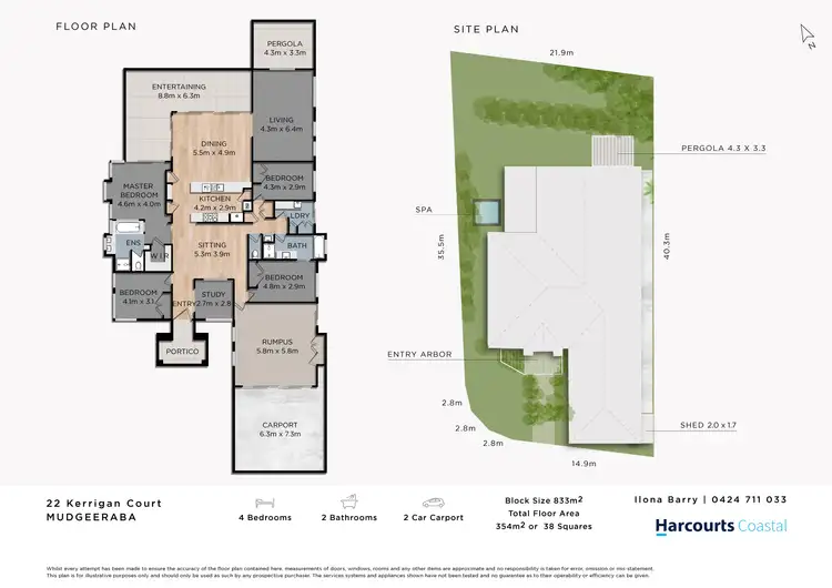 Floorplan of Homely house listing, 22 Kerrigan Court, Mudgeeraba QLD 4213