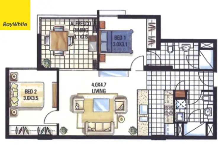 Floorplan of Homely apartment listing, 607/128 Charlotte Street, Brisbane City QLD 4000