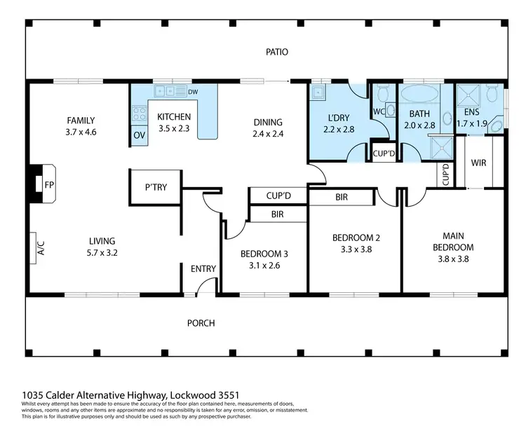 Floorplan of Homely house listing, 1035 Calder Alternative Highway, Lockwood VIC 3551