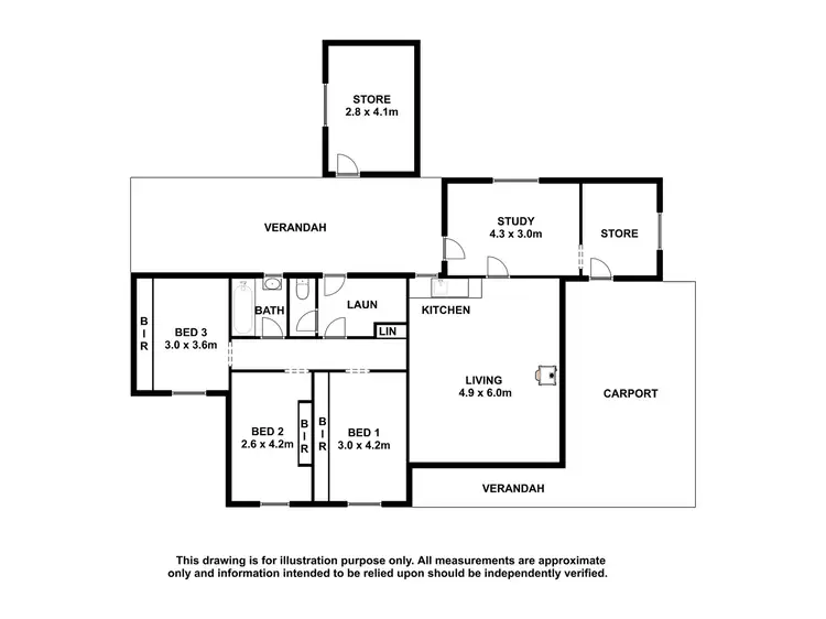 Floorplan of Homely house listing, 5 Poplar Avenue, Keith SA 5267