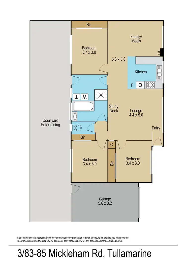 Floorplan of Homely unit listing, 3/83-85 Mickleham Road, Tullamarine VIC 3043