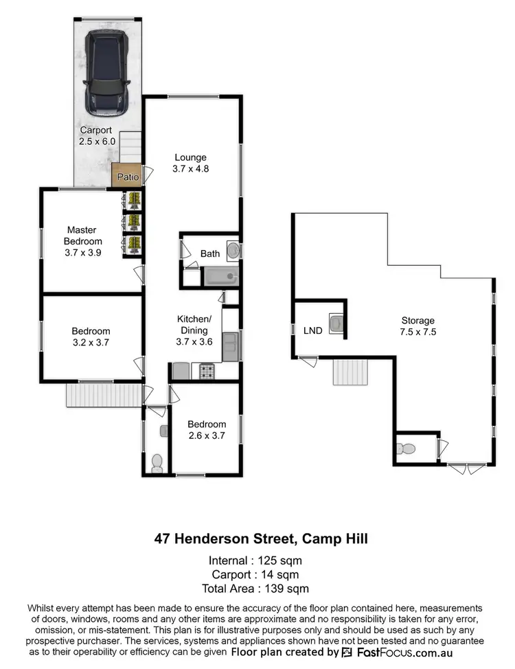Floorplan of Homely house listing, 47 Henderson Street, Camp Hill QLD 4152