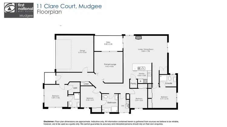 Floorplan of Homely house listing, 11 Clare Court, Mudgee NSW 2850