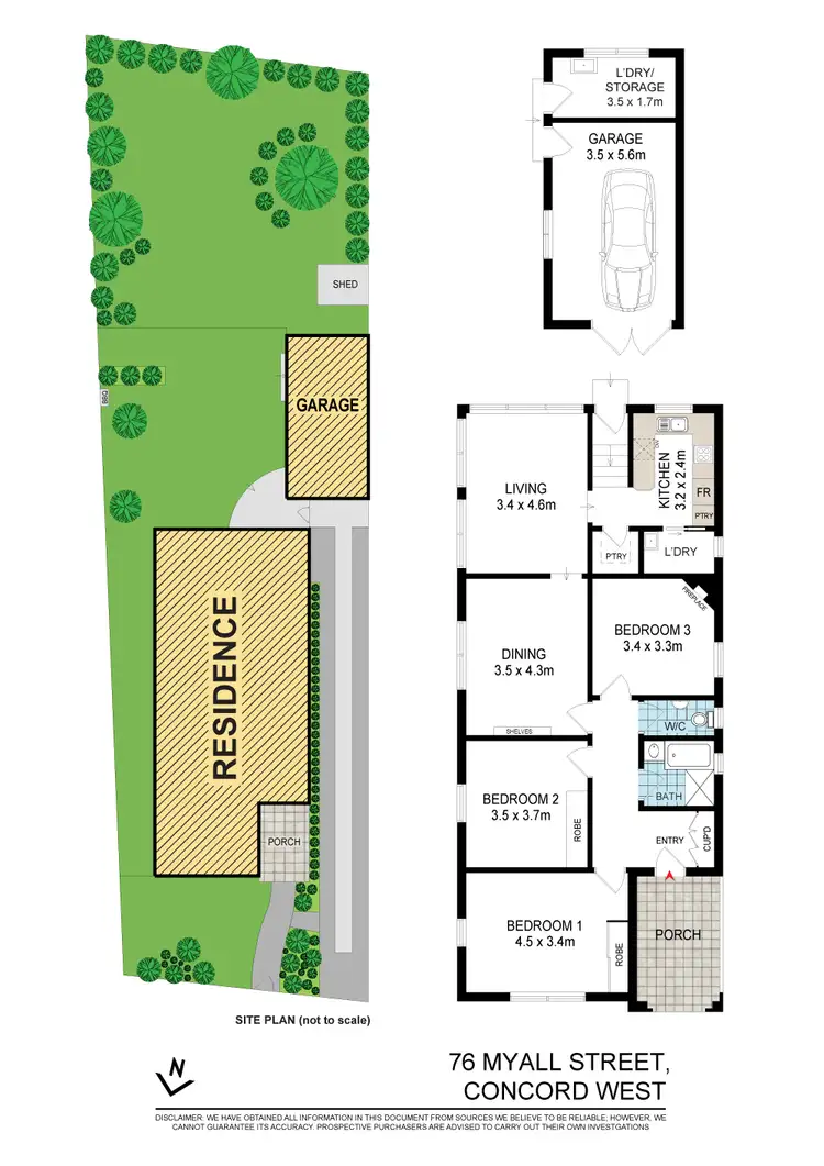 Floorplan of Homely house listing, 76 Myall Street, Concord West NSW 2138