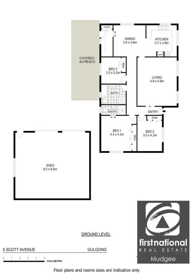 Floorplan of Homely house listing, 5 Scott Avenue, Gulgong NSW 2852