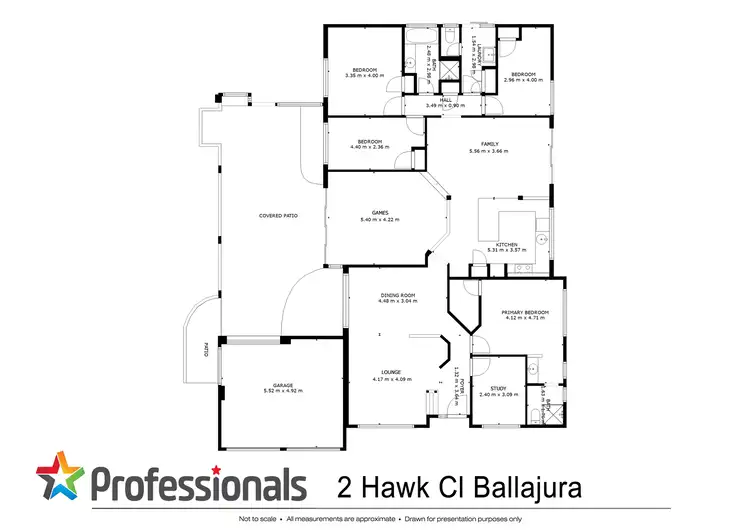 Floorplan of Homely house listing, 2 Hawk Close, Ballajura WA 6066