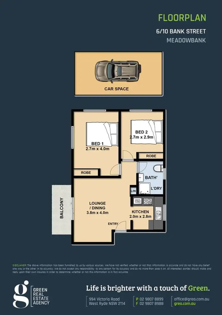 Floorplan of Homely unit listing, 6/10 Bank Street, Meadowbank NSW 2114