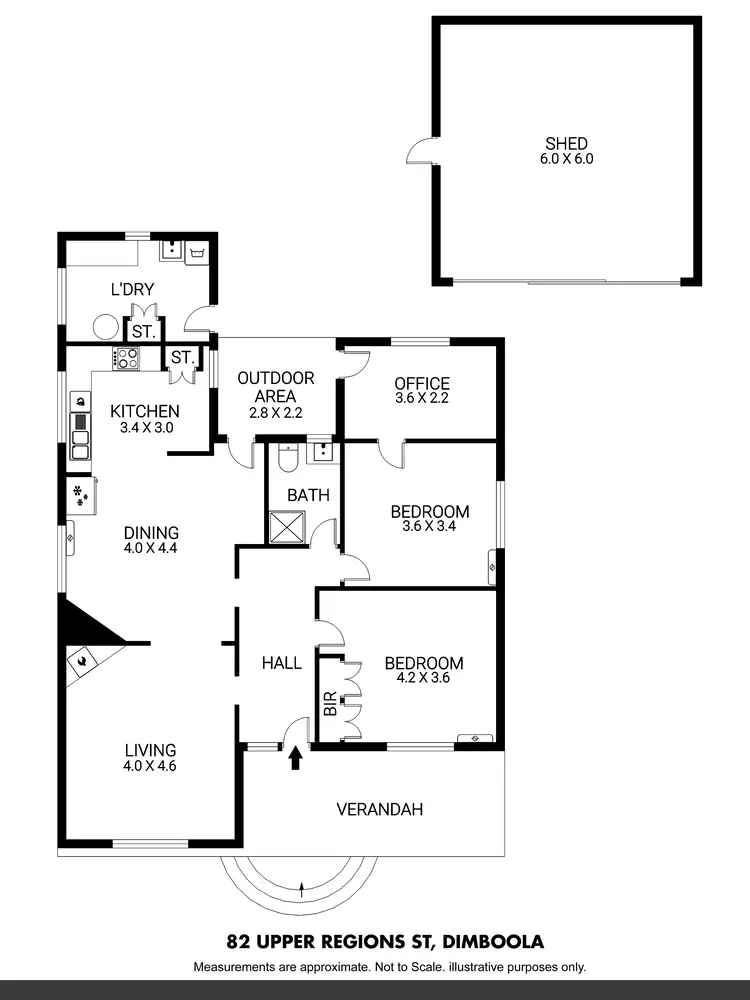 Floorplan of Homely house listing, 82 Upper Regions Street, Dimboola VIC 3414