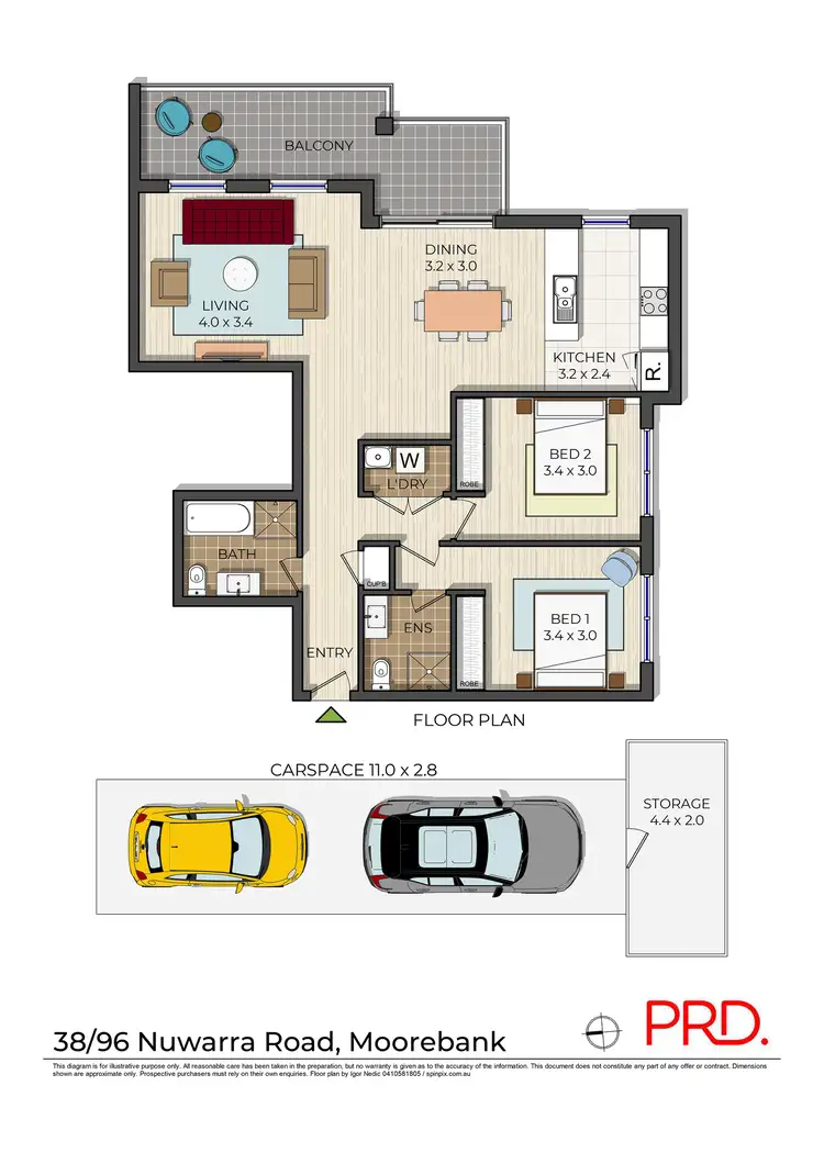 Floorplan of Homely apartment listing, 38/96-98 Ikara Crescent, Moorebank NSW 2170