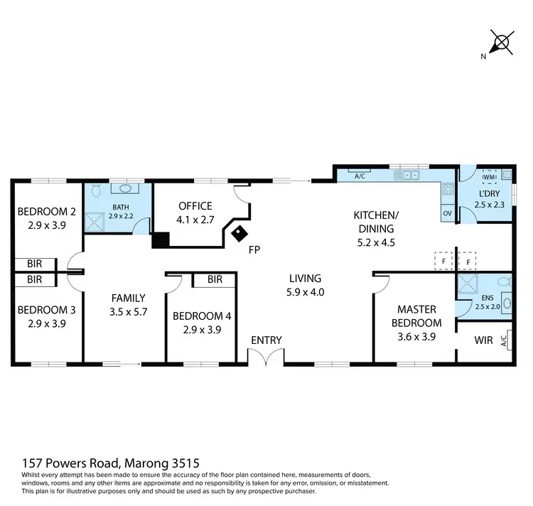 Floorplan of Homely rural property listing, 157 Powers Road, Marong VIC 3515