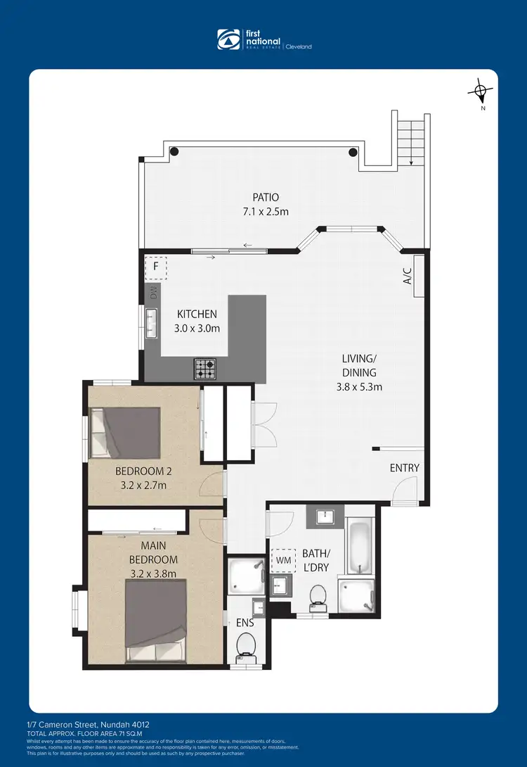 Floorplan of Homely apartment listing, 1/7 Cameron Street, Nundah QLD 4012