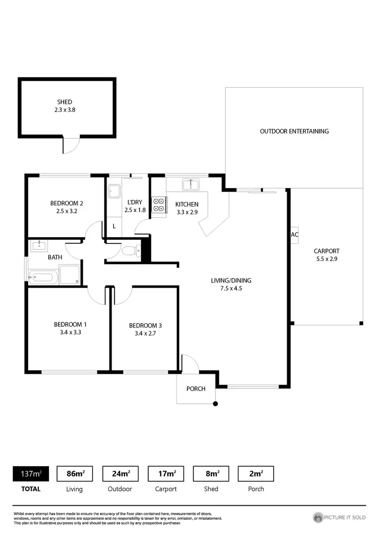 Floorplan of Homely unit listing, 3/33 Lucas Street, Richmond SA 5033