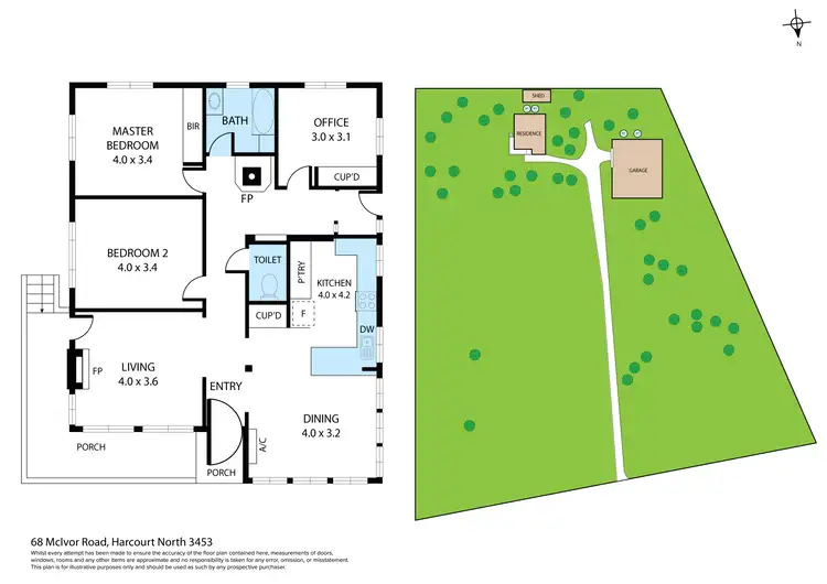 Floorplan of Homely house listing, 68 Mcivor Road, Harcourt North VIC 3453