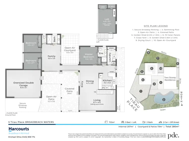 Floorplan of Homely house listing, 5 Tirau Place, Broadbeach Waters QLD 4218