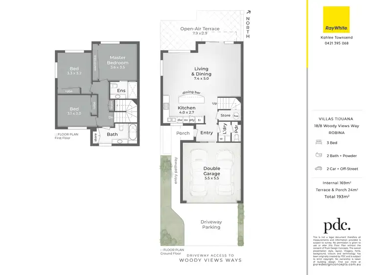 Floorplan of Homely townhouse listing, 18/8 Woody Views Way, Robina QLD 4226