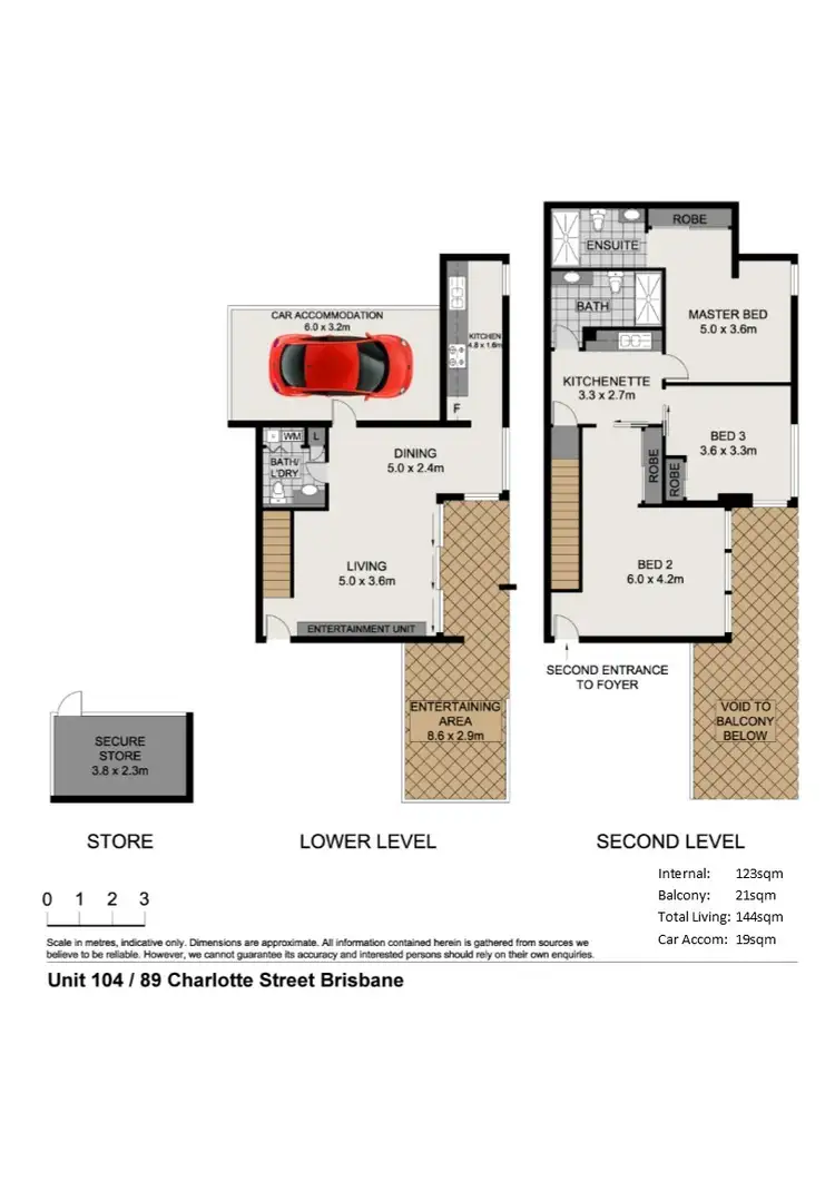 Floorplan of Homely apartment listing, 104/89 Charlotte Street, Brisbane City QLD 4000