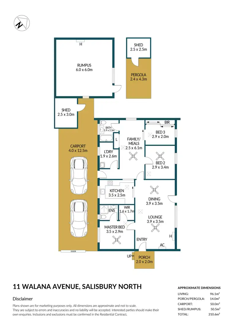 Floorplan of Homely house listing, 11 Walana Avenue, Salisbury North SA 5108