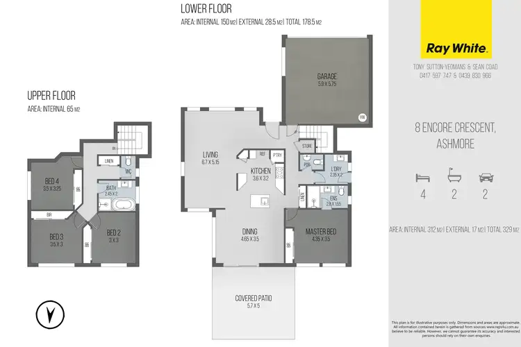 Floorplan of Homely house listing, 8 Encore Crescent, Ashmore QLD 4214