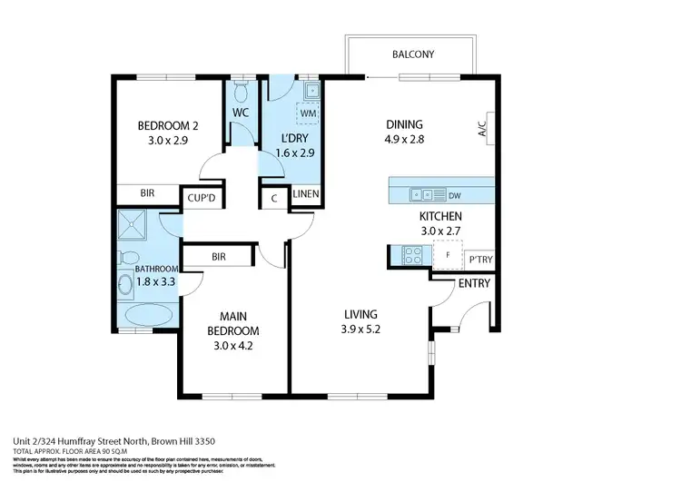 Floorplan of Homely house listing, 2/324 Humffray Street North, Brown Hill VIC 3350