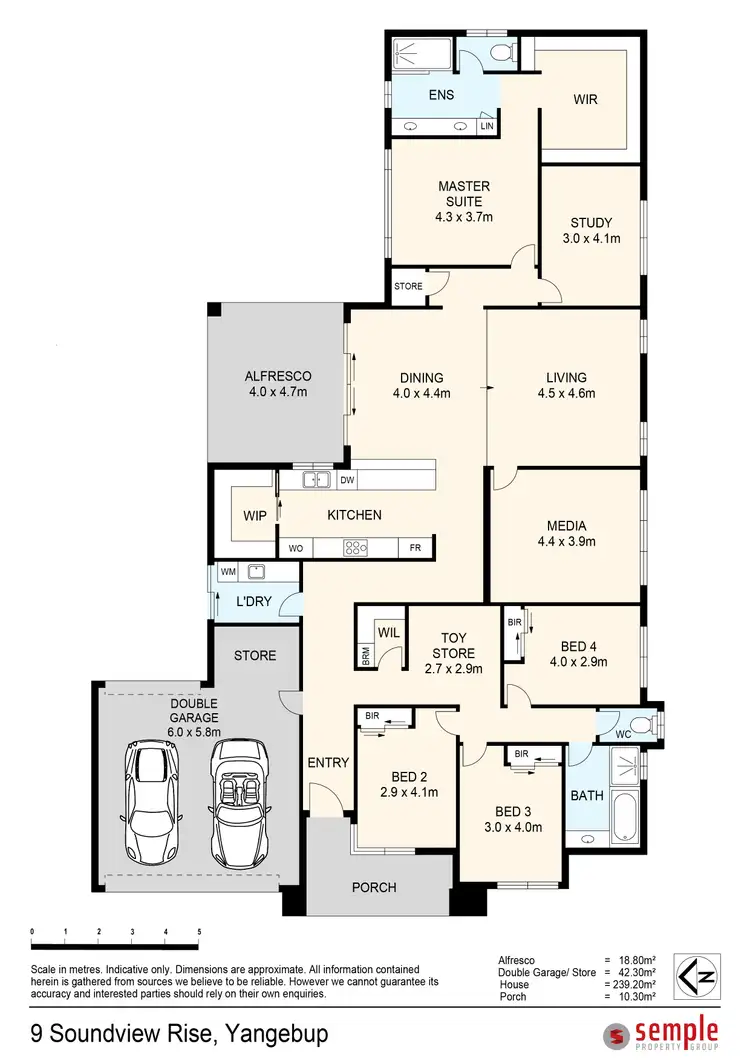 Floorplan of Homely house listing, 9 Soundview Rise, Yangebup WA 6164