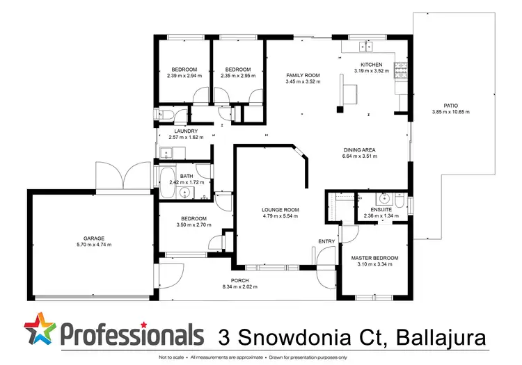 Floorplan of Homely house listing, 3 Snowdonia Court, Ballajura WA 6066