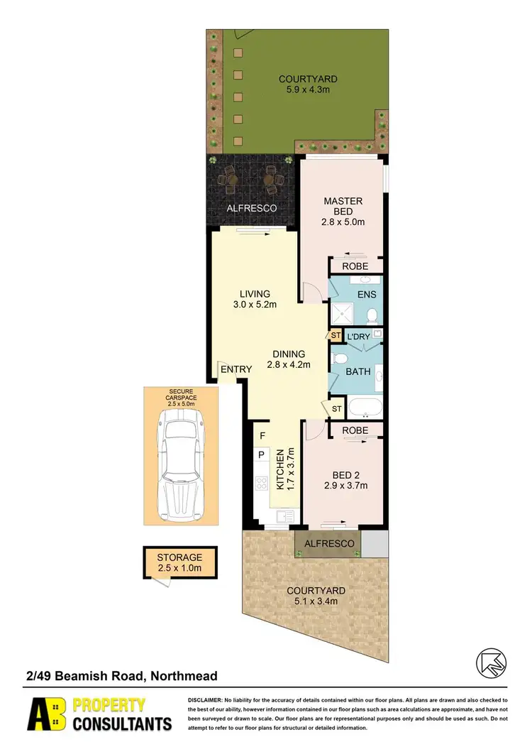 Floorplan of Homely unit listing, 2/49-55 Beamish Road, Northmead NSW 2152