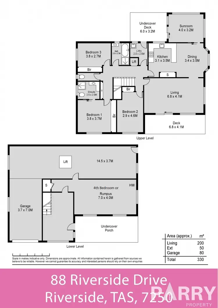 Floorplan of Homely house listing, 88 Riverside Drive, Riverside TAS 7250