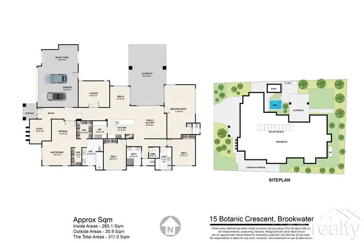 Floorplan of Homely house listing, 15 Botanic Crescent, Brookwater QLD 4300
