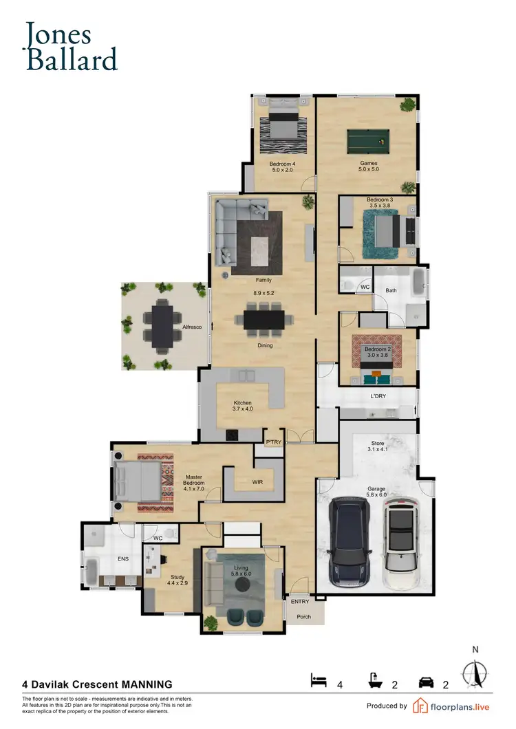 Floorplan of Homely house listing, 4 Davilak Crescent, Manning WA 6152