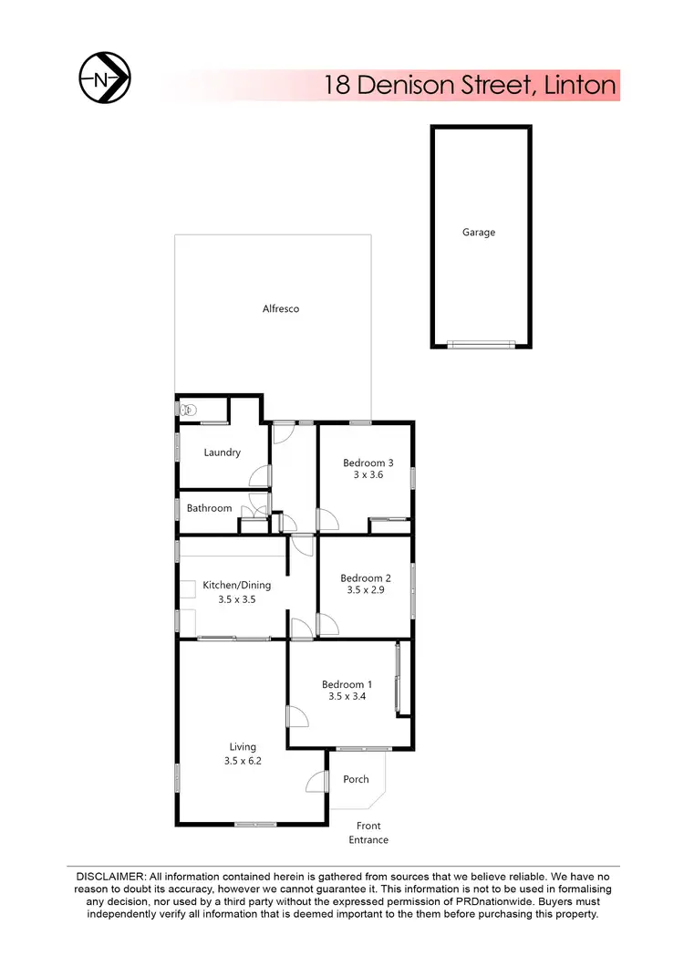 Floorplan of Homely house listing, 18 Denison Street, Linton VIC 3360