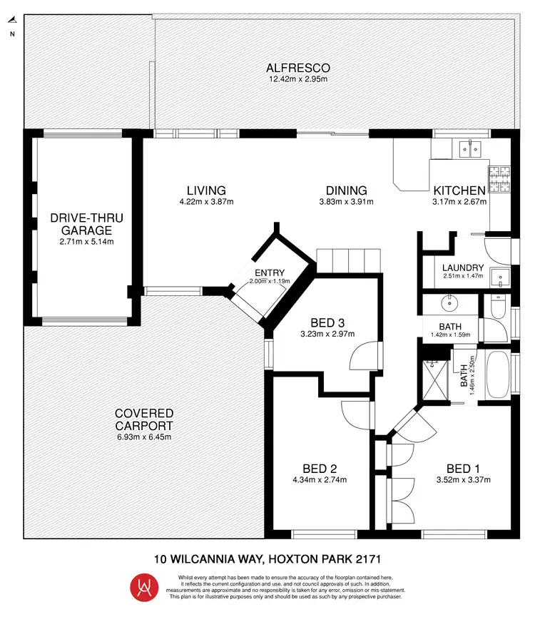 Floorplan of Homely house listing, 10 Wilcannia Way, Hoxton Park NSW 2171