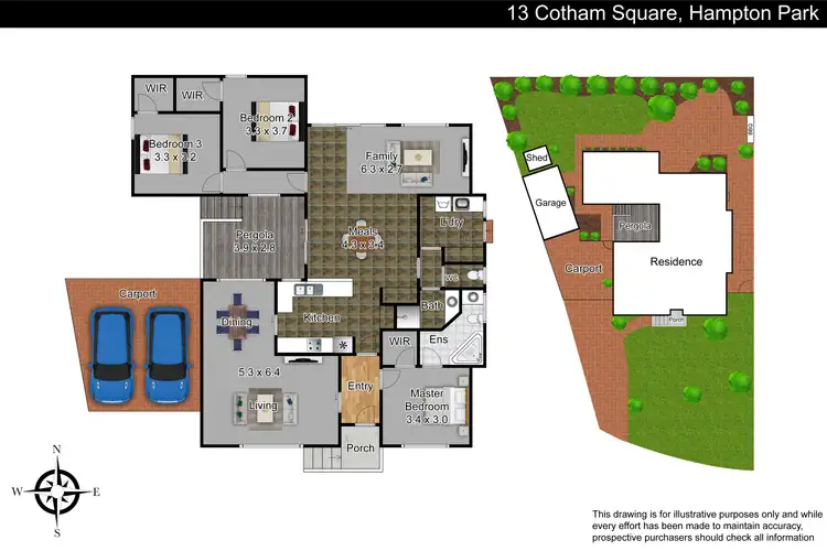 Floorplan of Homely house listing, 13 Cotham Square, Hampton Park VIC 3976