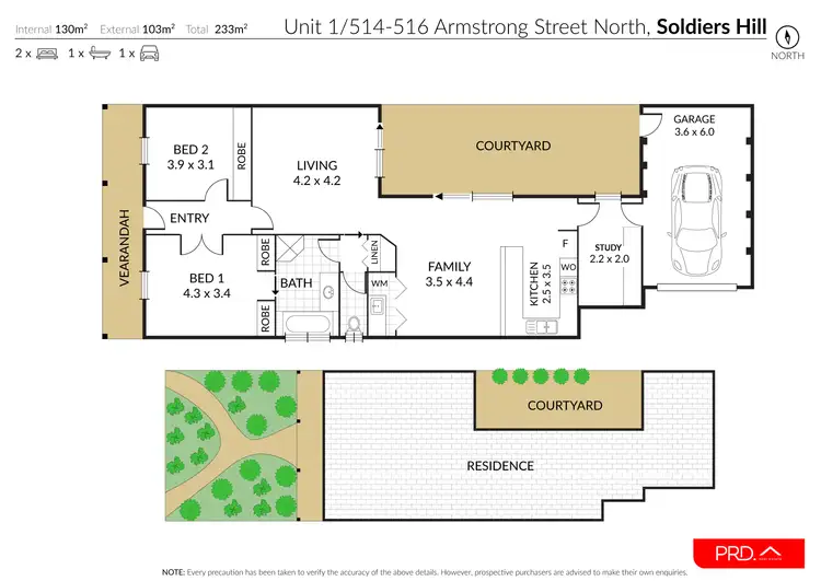 Floorplan of Homely house listing, 1/514-516 Armstrong Street North, Soldiers Hill VIC 3350