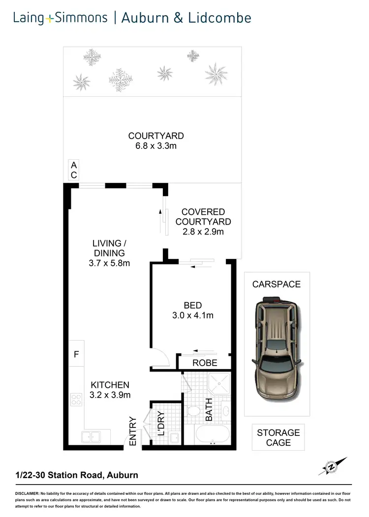 Floorplan of Homely apartment listing, 1/22-30 Station Rd, Auburn NSW 2144