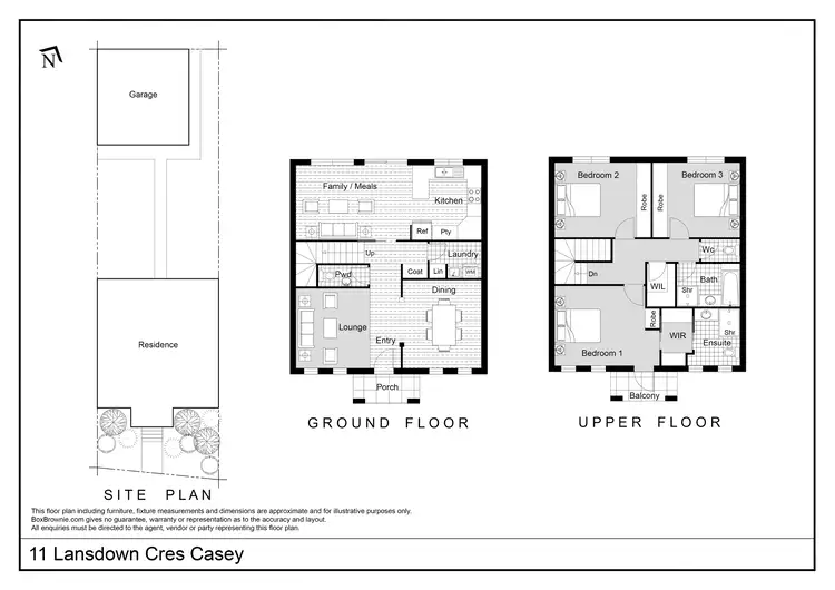 Floorplan of Homely townhouse listing, 11 Lansdown Crescent, Casey ACT 2913