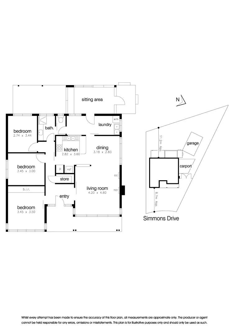 Floorplan of Homely house listing, 18 Simmons Drive, Seaholme VIC 3018