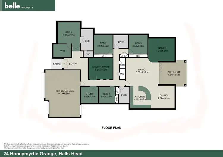 Floorplan of Homely house listing, 24 Honeymyrtle Grange, Halls Head WA 6210