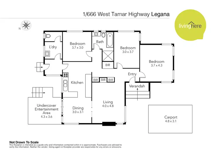 Floorplan of Homely house listing, 1/666 West Tamar Highway, Legana TAS 7277