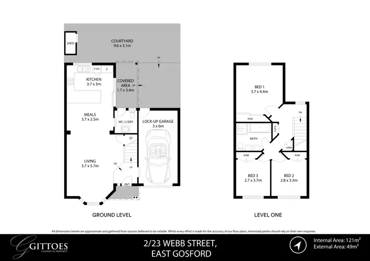 Floorplan of Homely townhouse listing, 2/23 Webb Street, East Gosford NSW 2250