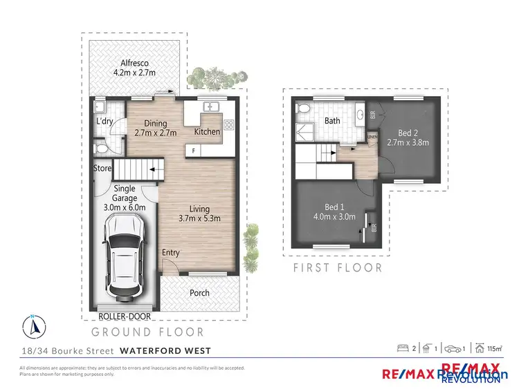 Floorplan of Homely townhouse listing, 18/34 Bourke Street, Waterford West QLD 4133
