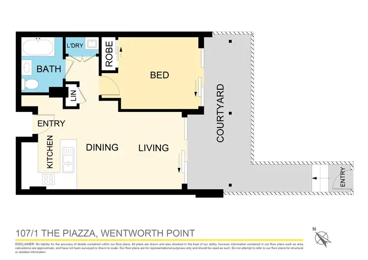Floorplan of Homely apartment listing, 107/1 The Piazza, Wentworth Point NSW 2127
