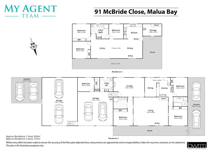 Floorplan of Homely house listing, 91 Mcbride Close, Malua Bay NSW 2536
