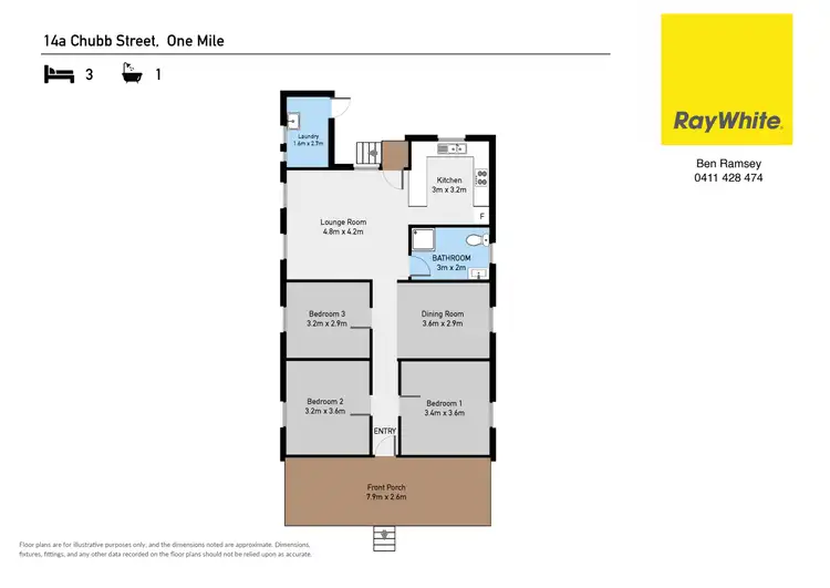 Floorplan of Homely house listing, 14A Chubb Street, One Mile QLD 4305