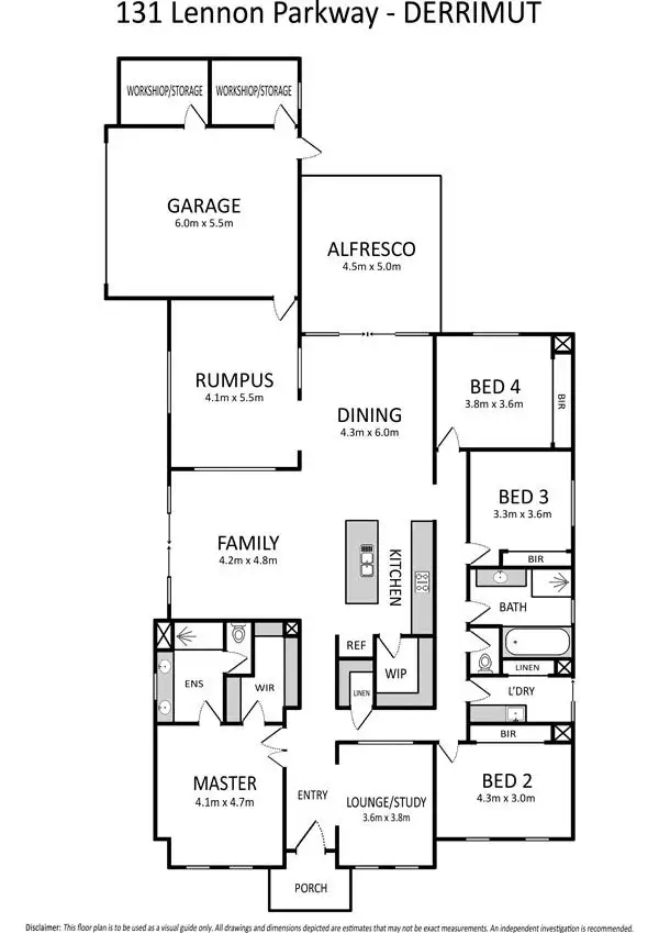 Floorplan of Homely house listing, 131 Lennon Parkway, Derrimut VIC 3026