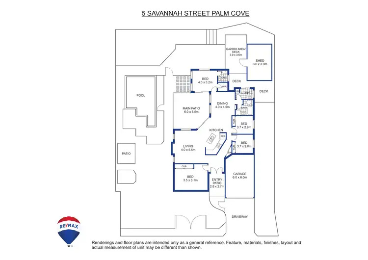 Floorplan of Homely house listing, 5 Savannah Street, Palm Cove QLD 4879