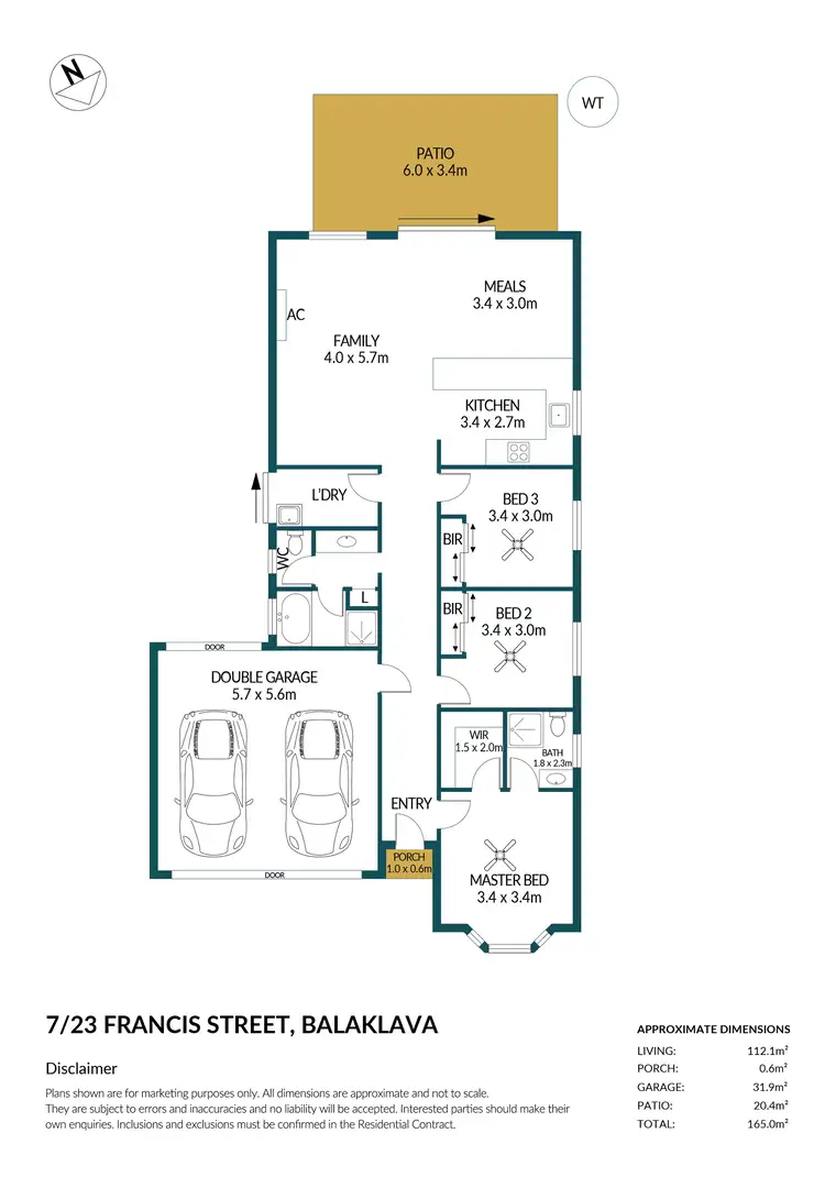 Floorplan of Homely unit listing, 7/23 Francis Street, Balaklava SA 5461